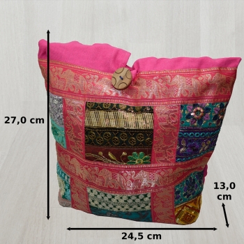 flevado Damen/ Kinder Schultertasche Umhängetasche Pailetten Strandtasche pink